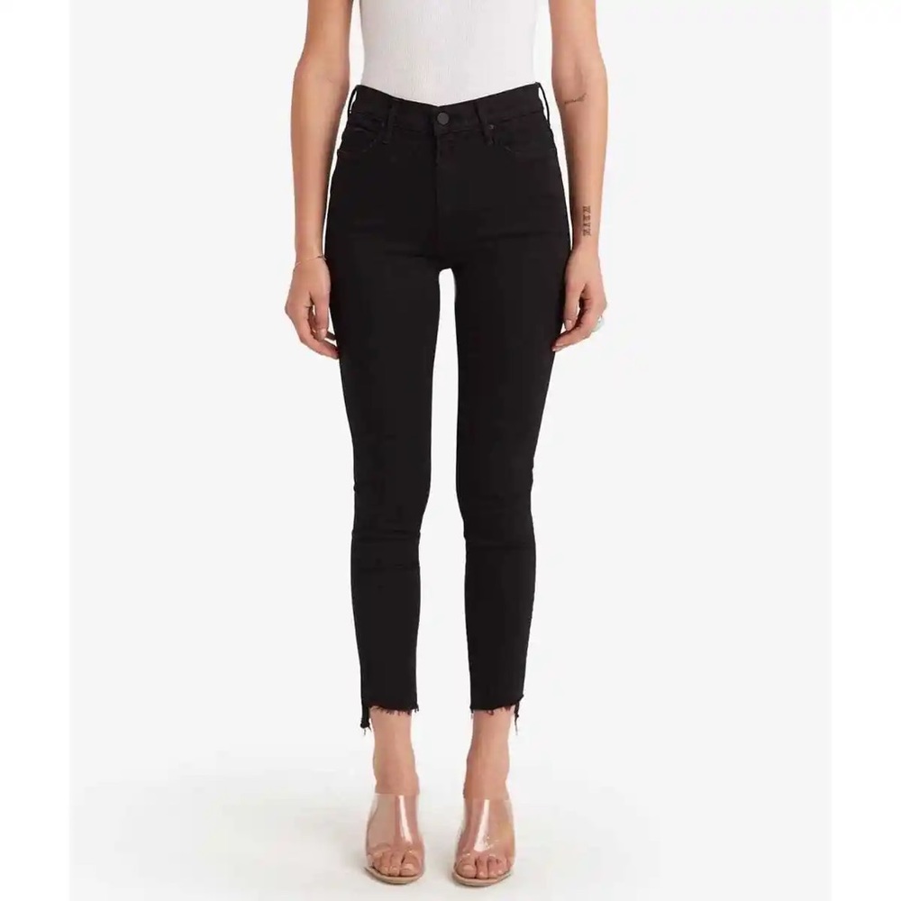 MOTHER Stunner Zip Ankle Fray in Not Guilty size 26